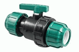 Кран шаровый разъёмный ПНД (PN10) 20