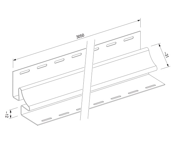Угол внутренний SV-13 белый VOX 3,05м (5 шт.уп)
