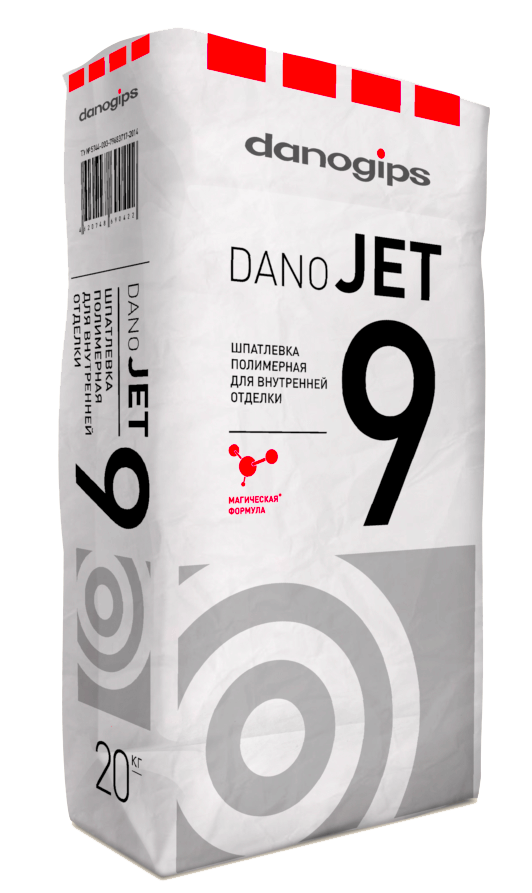 Шпатлевка финишная полимерная ШИТРОК danogips DANO JET 9