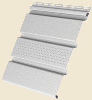 Софит три доски с центральной перфорацией (0,305 х 3,00) белый Гранд Лайн Amerika (22 шт.уп)