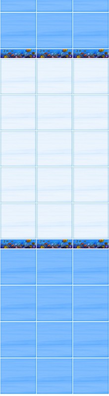 Панель ПВХ фриз 3D 250х9х2700 мм NOVITA Афалины синий (фон)