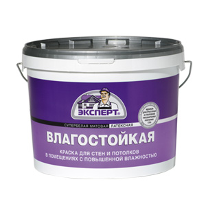 Краска влагостойкая супербелая внутр., 3кг Эксперт