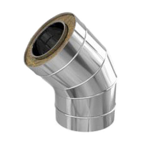 Сэндвич-колено оц.+ нерж. (0,5 мм) 135* д 200х118 (115)мм