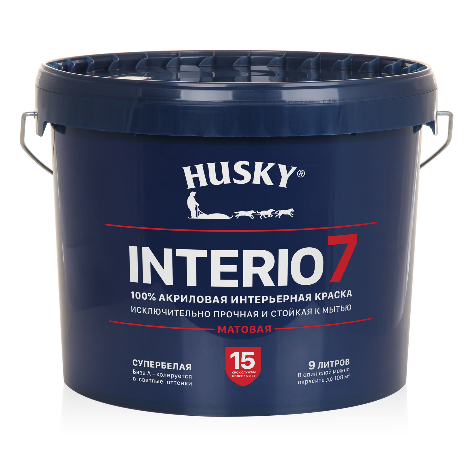 Краска интерьерная HUSKY INTERIO 7 матовая 9 л