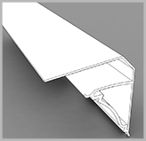 Угол Белый Плинтус- карман потолочный 3 м