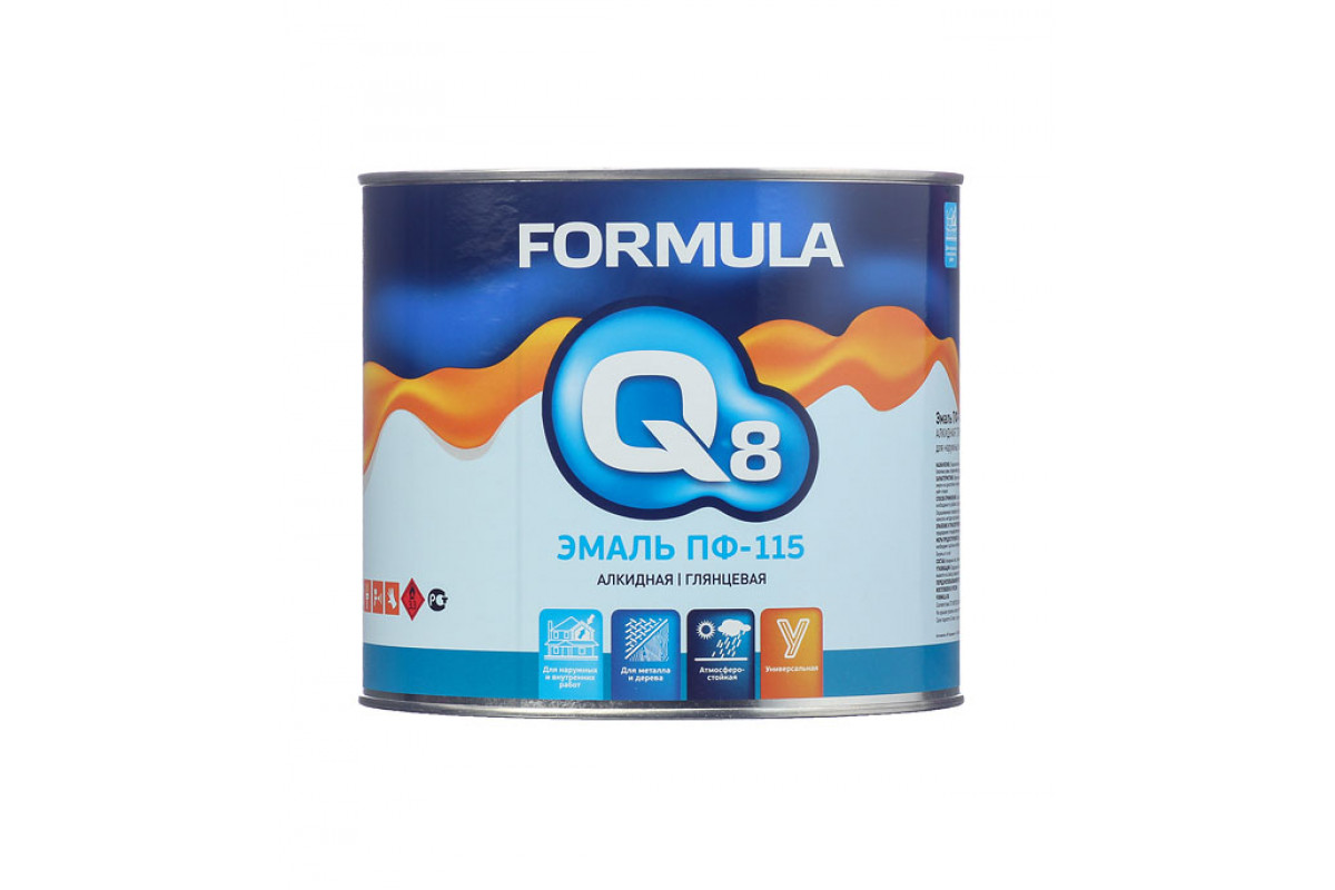 Эмаль ПФ-115 красная 1,8 кг Formula Q8