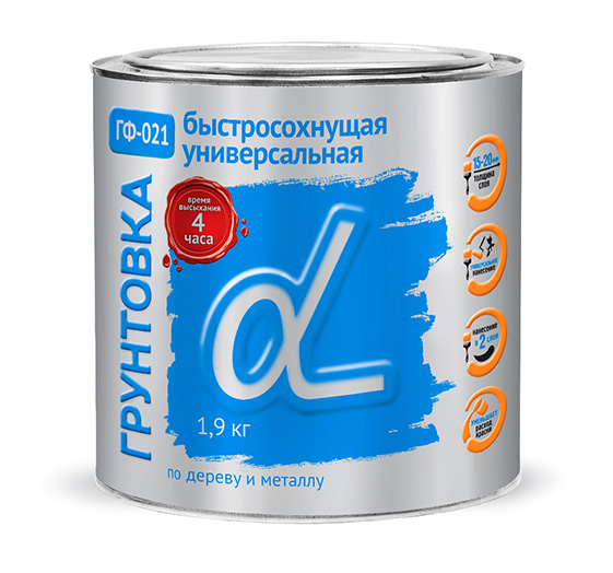 Грунтовка ГФ-021 красно-коричневый 1,9кг Альфа