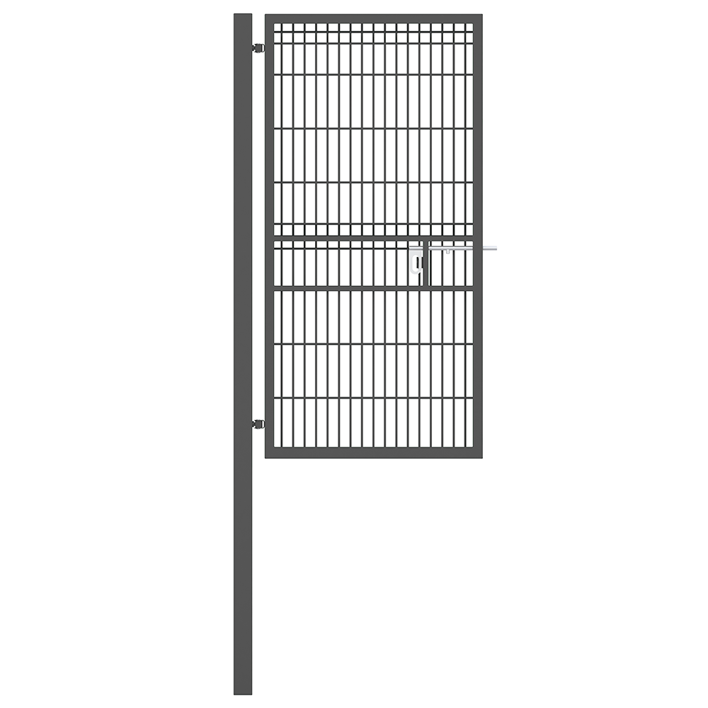 Калитка со сварной сеткой Н 1,96м L1,0м / ППК / 7024 серый, столб в комплекте 1шт.