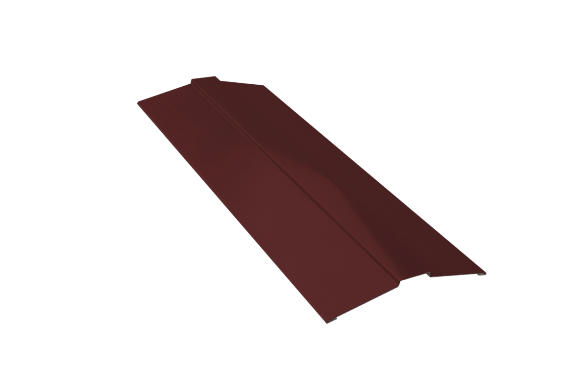 Планка конька плоского коричневый 150х150х2000 мм ПЭ-8017