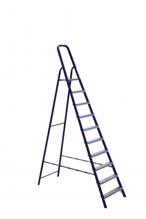 Лестница стремянка 10 ступеней стальная (40*20) высота площадки 2080мм M8410