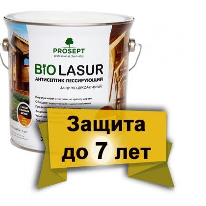 Антисептик лессирующий защитно-декоративный Дуб 2,7 л PROSEPT BIO LAZUR