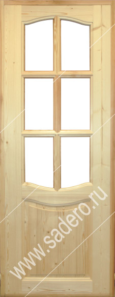 Дверь филенчатая Наполеон под стекло САДЕРО (ДО21-8) 700*2000 мм + коробка/без НДС