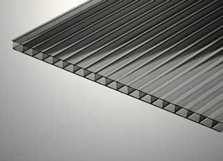 Поликарбонат сотовый серый 2100*10мм КИН