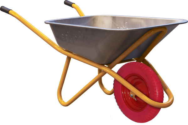 Тачка одноколесная строительная 110 л до 170  кг с бескамерным колесом POLYAGRO