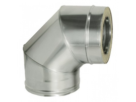 Сэндвич-колено 90° (430/0,5мм + оц.) Ф150х210 FERRUM