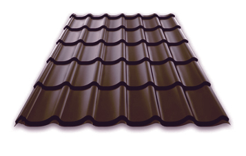 Металлочерепица Монтеррей  коричневый 3650*1190