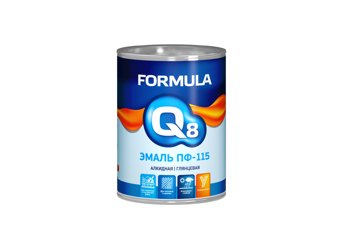 Эмаль ПФ-115 красная 0,9 кг Formula Q8