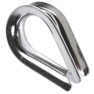 Коуш стальной для канатов DIN 6899 3мм (3х50), шт