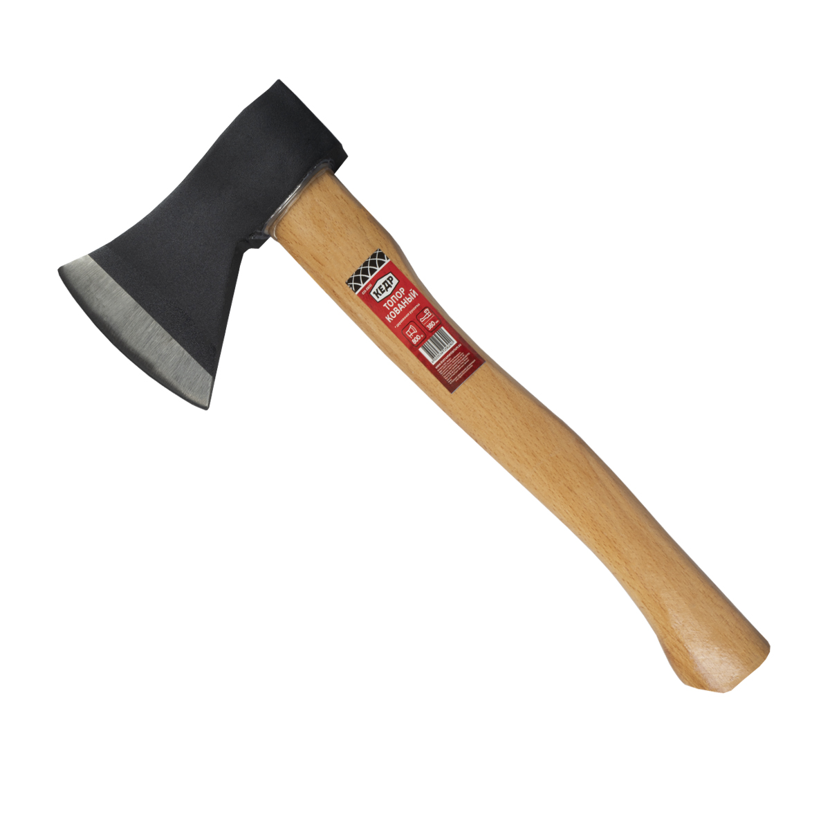 Топор 800 г, кованый, деревянное топорище 