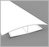 Угол Белый соединительный Н-профиль 3 м