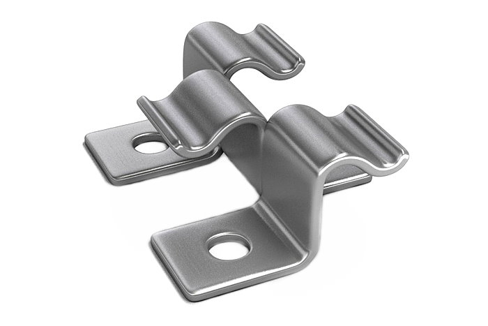 Кляймер металлич. для терраcной доски.