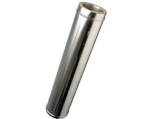 Сэндвич-труба 1м д.115/180 толщ. 1 мм люкс нерж.