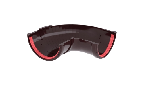 Угол желоба составной 90-150 град. Классика 120 шоколадный RAL 8017 Grand Line