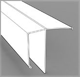 Угол Белый F- образный широкий 50 мм 3 м