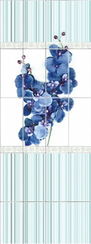 Комплект панелей ПВХ DIG PRINT Орхидея блю 250х9х2700 мм VOX (40 шт.уп) КОМПЛЕКТ 4 ШТ