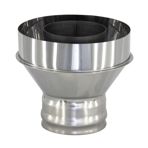 Переход с одноконт на двухконтур (конический старт-сендвич) д.110/200 нерж толщ. 1мм/0,5мм СМ