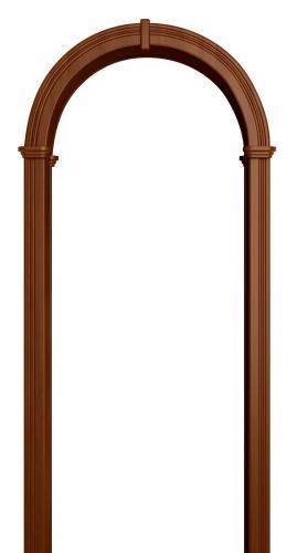 Арка ПВХ Валенсия орех 750*190*1800 с расширителем