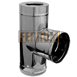 Сэндвич-тройник 90° (430/0,5мм + оц.) Ф150х210 FERRUM