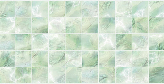 Панель ПВХ Плитка перламутровая зеленая 964*484 мм (10 шт.уп)
