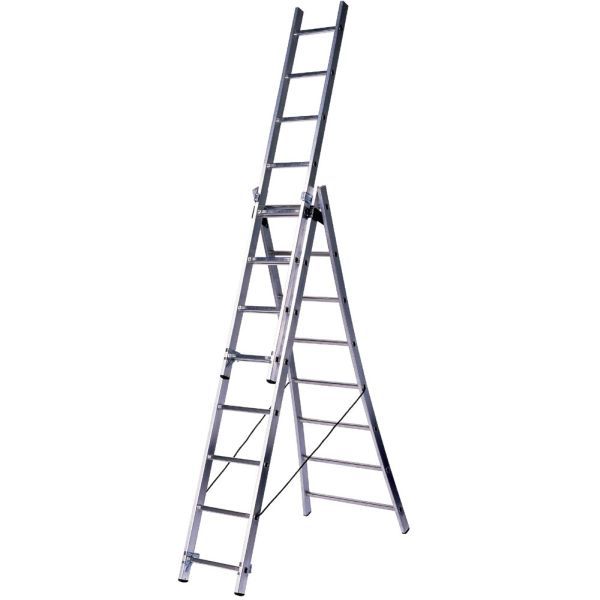 Лестница трехсекционная 11 ступеней универсальная (3,10/5,04/7,02 м), Н3 5311