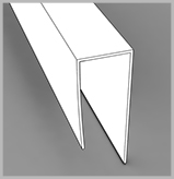 Угол Белый стартовый L-профиль 3 м