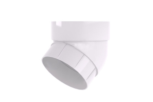 Колено трубы 67 град.белое RAL 9003 Grand Line