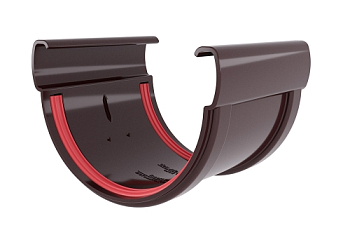 Соединитель желобов ПВХ Дизайн 135 шоколадный RAL 8017 Grand Line