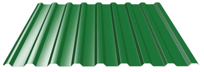 Лист профилированный зеленый С 21 2500х1050 мм ПЭ-6005  0,4 мм 2,625 м2
