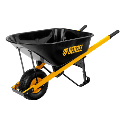 Тачка одноколесная строительная усиленная 140 л до 230 кг колесо 15х6.00-6 Denzel