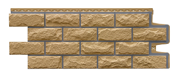 Панель фасадная GL Колотый камень Design песочный шов RAL7006 1134(992) мм*423(392) мм (10 шт/упак)