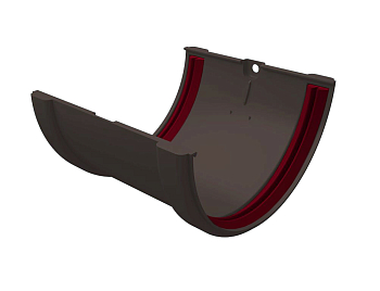 Соединитель желобов ПВХ Классика 120 графит RAL 7024 Grand Line 