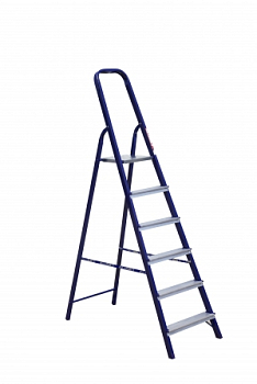Стремянка  6 ступеней стальная высота площадки 1240мм M8406