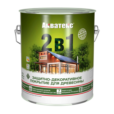 Антисептик для древесины декоративный Палисандр 2,7л Акватекс 2 в1
