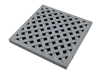 Решётка к дождеприемнику усиленная пластиковая МЕТАЛЛИК (280*280*30 мм)