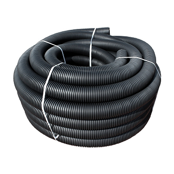 Труба дренажная БЕЗ ПЕРФОРАЦИИ (без отверстий) однослойная 110 мм ЧЁРНАЯ (выписывать кратно 5м)