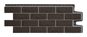 Панель фасадная GL Колотый камень Design шоколадный шов RAL7006 1134(992) мм*423(392) мм(10 шт/упак)
