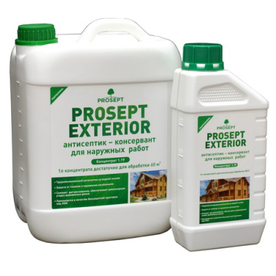 ПРОСЕПТ EXTERIOR антисептик для наружных работ концентрат 5л 1:19
