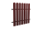 Штакетник Стандарт М-образный фигурный 100*1500 мм металл ПЭ-3005 бордо