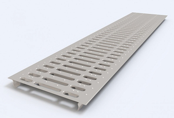 Решётка водоприемная STANDART 200 стальная штампованная оцинкованная (1000*241*24,5 мм)