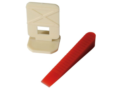 Система выравнивания плитки, стартовый набор, 40 клиньев + 40 П-образных зажимов